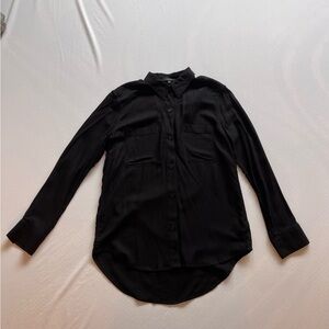 Aritzia Black Button-Up Shirt
